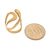 304 Stainless Steel Open Cuff Rings for Women RJEW-Z077-01G-07-5