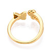 Butterfly Brass & Shell Cup Peg Ring Settings KK-N274-19G-3