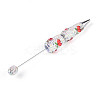 Resin & Polymer Clay Pave Rhinestone Ball-Point Pen AJEW-T013-04F-2