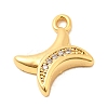 Brass Micro Pave Cubic Zirconia Charms KK-C117-12G-X-2