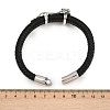 11.5MM Microfiber Leather Braided Cord Leopard Bracelets BJEW-H631-02AS-01-5