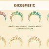 8pcs 2 color Ion Plating(IP) 201 Stainless Steel Pendants STAS-DC0006-19-5