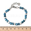 Heart Non-magnetic Synthetic Hematite Link Chain Bracelets for Women BJEW-Z148-07P-01-3