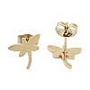 PVD Vacuum Plating 304 Stainless Steel Stud Earrings for Women EJEW-A048-25G-2