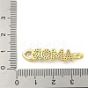 Word AMOR Rack Plating Brass Micro Pave Clear Cubic Zirconia Pendants KK-Z053-11G-01-3