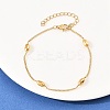 201 Stainless Steel Curb Chain Bracelets for Women BJEW-G767-01A-G-3