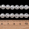Electroplated Natural Agate Beads Strands G-B191-A07-8mm-20-5