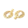 Brass Micro Pave Cubic Zirconia Pendants ZIRC-L103-041G-2