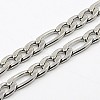 Tarnish Resistant Figaro Chain Necklace for Men LS-NJEW-F027-03-7mm-2