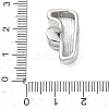 Brass Initial Beads KK-B167-27P-01F-3