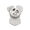Dog Enamel Pin with Brass Butterfly Clutches JEWB-A006-02C-2