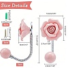 Porcrelain 3D Flower Ceramic Wall Coat Hook FIND-WH0040-63-2