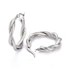 Tarnish Resistant 304 Stainless Steel Hoop Earring EJEW-F257-18P-2