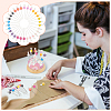 50Pcs 10 Colors Handmade Polymer Clay Flower Iron Head Pins DIY-AB00042-6