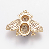 Brass Micro Pave Cubic Zirconia Pendants ZIRC-L067-20B-G-NR-2