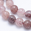 Natural Strawberry Quartz Beads Strands G-J373-16-8mm-2