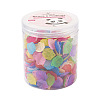 500Pcs 10 Colors Transparent Frosted Acrylic Pendants MACR-YS0001-03-10