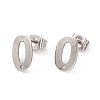 Non-Tarnish 201 Stainless Steel Stud Earring Findings STAS-G266-04P-1