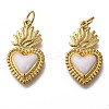 Golden Tone Brass Enamel Pendants X-KK-K750-01G-E-1
