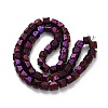 Electroplated Natural Lava Rock Beads Strands G-A256-D01-01I-3