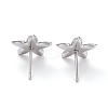 Non-Tarnish 304 Stainless Steel Stud Earring Settings STAS-J032-22-2