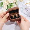 Wooden Jewelry Cufflinks Storage Magnetic Gift Case CON-WH0095-78C-4