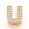 Brass Micro Pave Cubic Zirconia Charms KK-N254-217G-U-1