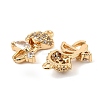 Brass Micro Pave Cubic Zirconia Pendants KK-C155-15G-01-2