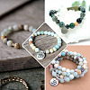 225Pcs 15 Style Natural Agate Round Beads G-TA0001-36-8