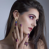 40Pcs 2 Colors Rack Plating Alloy Linking Rings FIND-GL0001-64-4