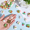 40Pcs 5 Styles Opaque Resin Cabochons CRES-SC0003-17-3