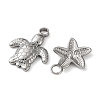 10Pcs Ocean Theme 304 Stainless Steel Pendants STAS-P426-04P-2