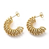304 Stainless Steel Spiral Stud Earrings EJEW-B023-20G-1