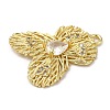 Rack Plating Brass Cubic Zirconia Pendants KK-M267-07G-2