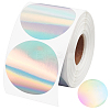 Round Dot Paper Holographic Thermal Printable Label Stickers STIC-WH0004-43-1