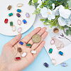 24Pcs 12 Colors Alloy Faceted Glass Connector Charms FIND-FI0001-08B-3