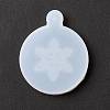 Christmas Theme DIY Flat Round with Snowflake Pendant Silicone Molds LS-DIY-F114-34-4