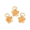 925 Sterling Silver Flower Charms with Jump Rings & 925 Stamp STER-P060-02G-1