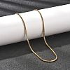 2MM 304 Stainless Steel Square Snake Chain Necklaces for Women NJEW-B131-01B-G-1