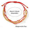 Adjustable Brass Round Beads Multi-starnd Bracelets XW4169-1-3