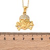 304 Stainless Steel Crystal Rhinestone Skull Pendant Necklaces NJEW-Z057-03C-G-5