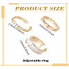 1Box Brass Cuff Rings Sets for Women RJEW-LP0002-41-2