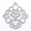 Tarnish Resistant 304 Stainless Steel Filigree Pendants STAS-S044-054-1
