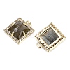 Natural Labradorite Faceted Square Charms G-I375-06G-08-2
