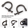 CHGCRAFT 2Pcs 304 Stainless Steel D-Ring Anchor Shackle Clasps STAS-CA0001-56B-4