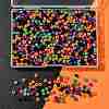 100G 4 Colors Halloween Baking Paint K9 Glass Seed Beads SEED-FS0001-42-6