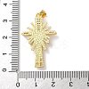 Brass Micro Pave Clear Cubic Zirconia Pendants KK-A212-11A-G-3