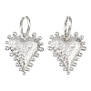 304 Stainless Steel Heart Hoop Earrings EJEW-K268-74P-4