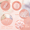 150Pcs Round Transparent Plastic Card Holder KY-CP0001-19-6