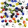 50Pcs Mushroom Handmade Lampwork Beads Strands LAMP-LT0001-06A-1